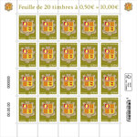 Timbre - Andorre - Blason - 50 centimes