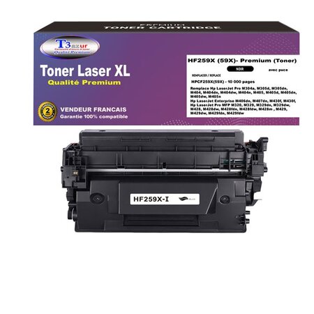 T3AZUR  - Toner Laser compatible avec HP LaserJet Enterprise M406dn  M407dn remplace (59X) Noir