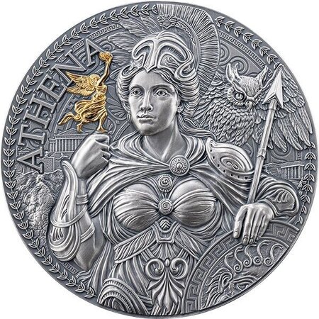 ATHENA The Great Greek Mythology 2 Oz Silver Coin 2000 Francs Cameroon 2024