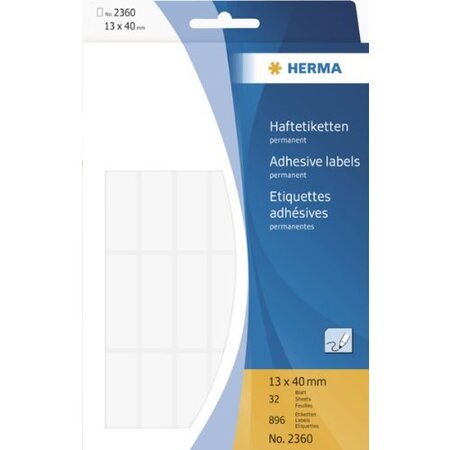 Étiquettes multi-usage, 13 x 40mm, blanc pack de 896 herma