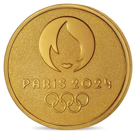 Mini médaille monnaie de paris 2023 - emblème olympique des jeux olympiques d'été de paris 2024