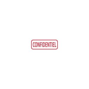 Tampon X-print 4912 Formule Commerciale Texte + Picto 'CONFIDENTIEL' Rouge TRODAT