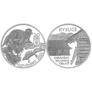 Pièce de monnaie 20 euro slovaquie 2022 argent be – zone protégée de kysuce
