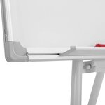 Chevalet de conférence avec trépied réglable en hauteur 60 x 90 cm magnétique effaçable incluant marqueurs aimants papiers éponge paperboard tableau magnétique blanc