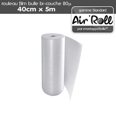 1 rouleau de film bulle d'air largeur 40 cm x longueur 5 mètres - gamme air'roll standard