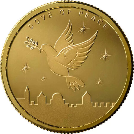 Monnaie en or g 15.57 (1/2 oz) millésime 2023 dove of peace 1/2