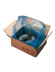 (lot  de 250 sacs) sac à soufflet anticorrosion vci pour caisse carton palettisable 410 + 155/155 x 550