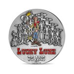 Médaille 75 ans Lucky Luke -  Bronze argenté colorisé