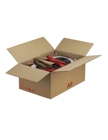 (lot  15 caisses) caisse carton palettisable a  norme lne 4c + e 400 x 300 x 300 mm