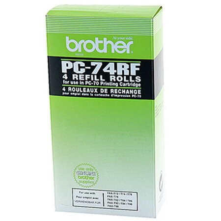 Brother pc74 transfert thermique pack de 4 noir pc74rf