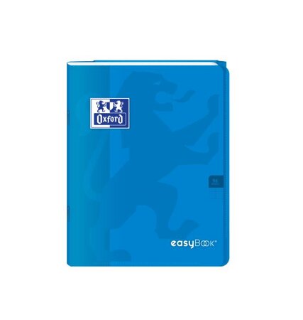 Cahier Easybook agrafé17x22cm 96 pages grands carreaux 90g bleu x 10 OXFORD