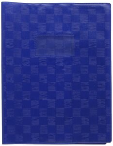 Protège-cahier Madras PVC 22/100e Avec Rabat Marque page 21x29,7 bleu CALLIGRAPHE