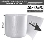 1 rouleau de film bulle d'air largeur 50 cm x longueur 50 mètres - gamme air'roll standard