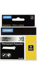 DYMO Rhino - Étiquettes Industrielles Autocollantes en Polyester  19mm x 5.5m  Noir sur Métallique