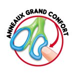 Ciseaux COMFORT Anneaux souples 13 cm Gaucher BIC