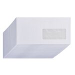 Lot de 1000: enveloppe commerciale vélin extra-blanc mécanisable gommée avec fenêtre 80 g/m² la couronne 114x229 mm
