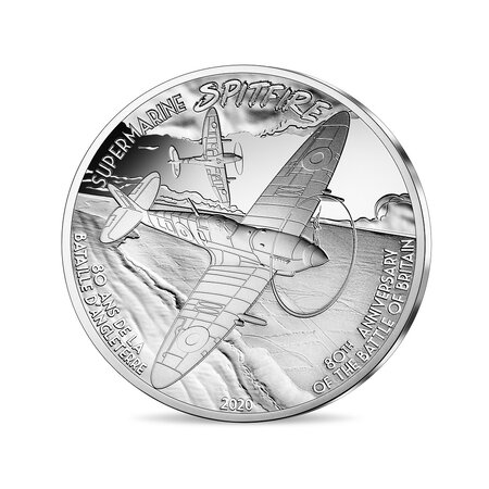 Pièce de monnaie 10 euro France 2020 argent BE – Supermarine Spitfire